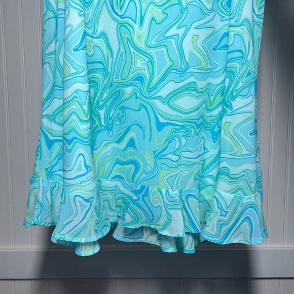 Wild Fable Y2K Style Swirl Psychedelic Hippie Straight‎ Mermaid Skirt Coquette - Picture 8 of 10